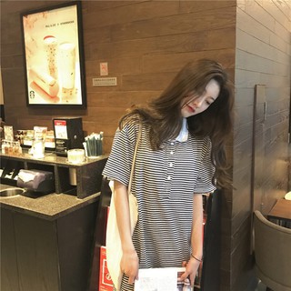 [ULZZANG]ĐẦM ULZZANG ĐẦM CỔ POLO ĐẦM THUN BASIC[ORDER]