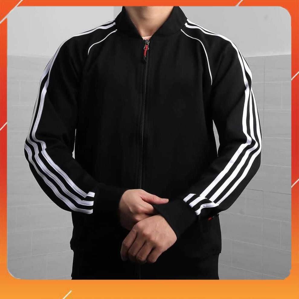 [Freeship] Đồ Bộ Quần Áo Thể Thao Nam Chất Thun Nỉ Kẻ Sọc Có Khóa Kéo Loại Dày Đẹp Mẫu Mới 2020 | BigBuy360 - bigbuy360.vn