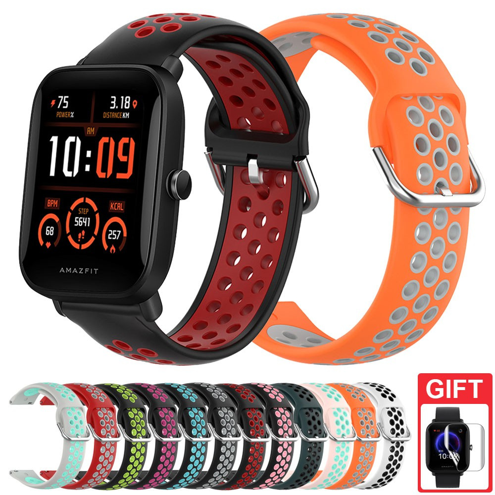 Dây Đeo Silicon 20mm Cho Đồng Hồ Thông Minh Xiaomi Huami Amazfit Bip U Pro Bip S Lite Gts 2 Mini Gtr 42mm