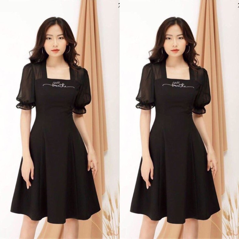 ĐẦM XÒE PHỐI VOAN THIÊU CHỮ FOM DÀI SIÊU XINH