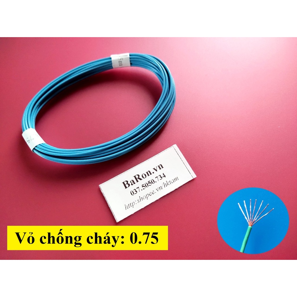 Dây điện chống cháy lõi đồng nhiều sợi tiết diện 0,75 mm