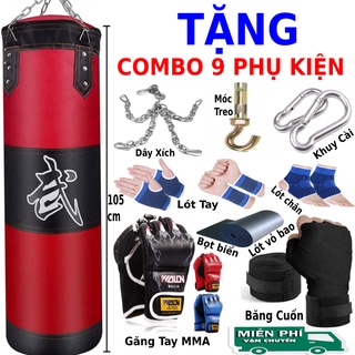 Set Vỏ Bao Cát Võ Thuật + Băng Đa Võ Thuật Hoặc Găng Đấm bốc MMA Hoặc Găng bao tay đấm bốc Boxing BN