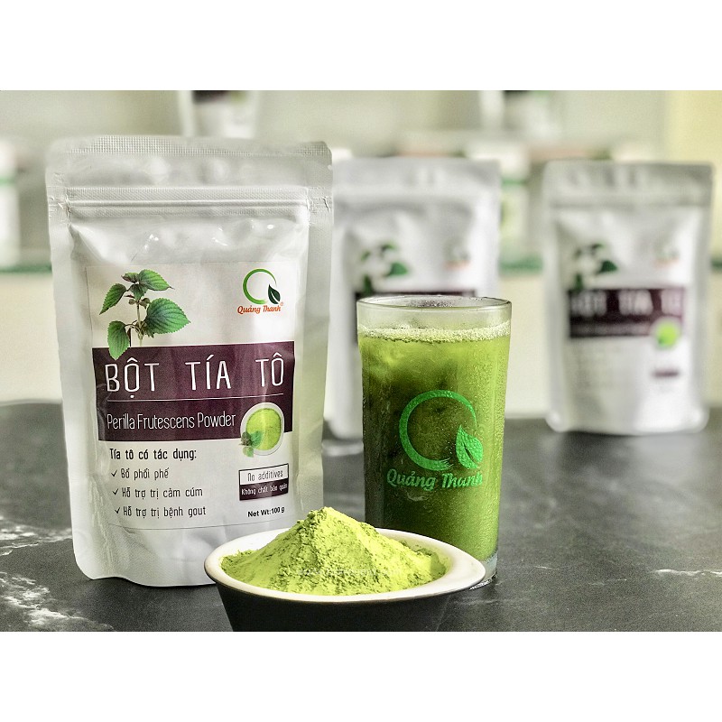 Bột tía tô Quảng Thanh (100g) bột tía tô sấy lạnh, bột tía tô nguyên chất giúp an thai, hỗ trợ trị bệnh gout