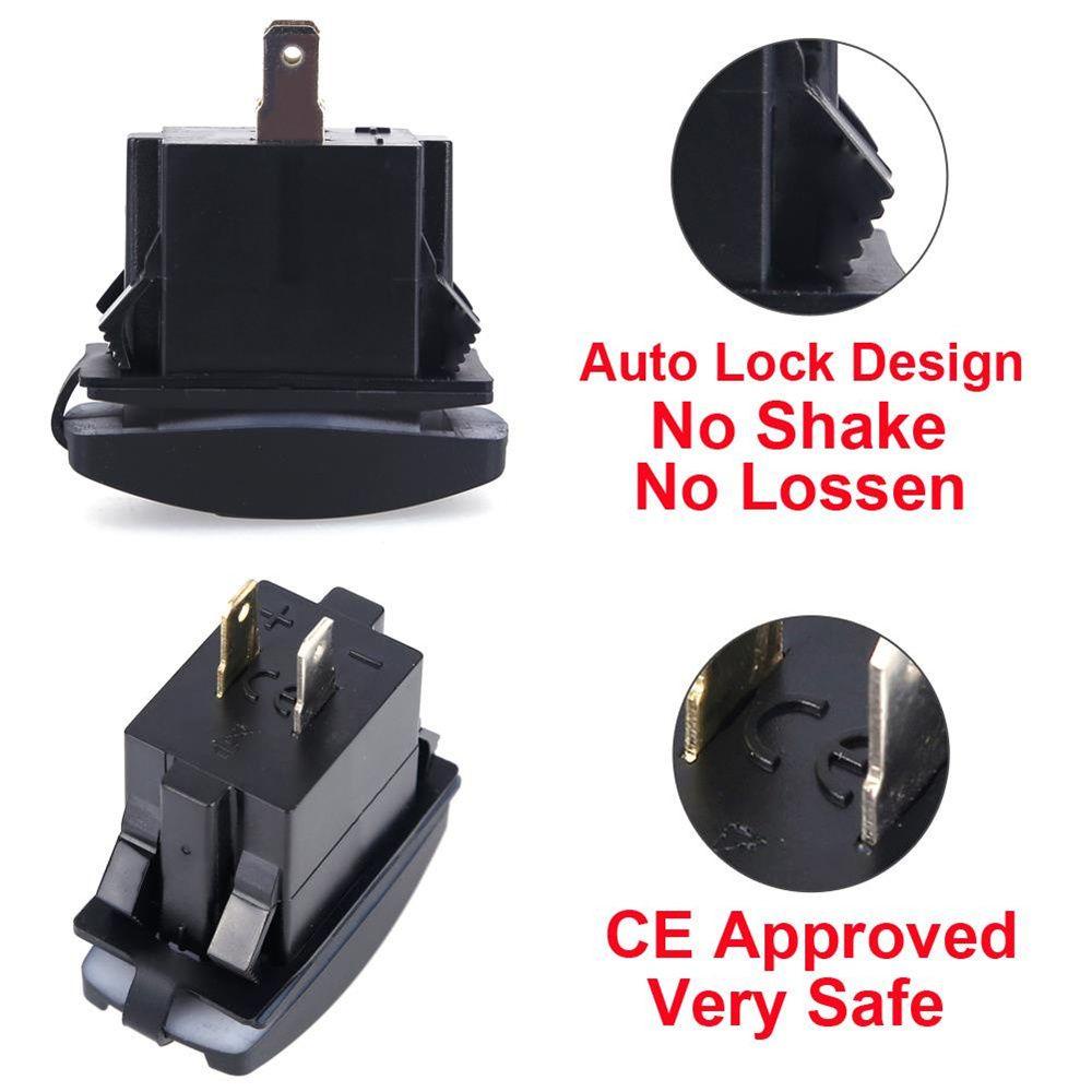 Tẩu Sạc Hai Cổng USB Chống Thấm Nước Cho Xe Hơi Xe Máy