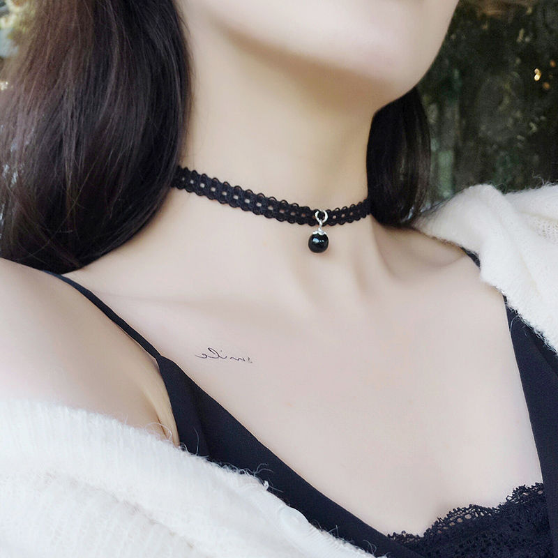 Vòng Cổ Choker Phối Ren Hình Cỏ Ba Lá Xinh Xắn Cho Nữ