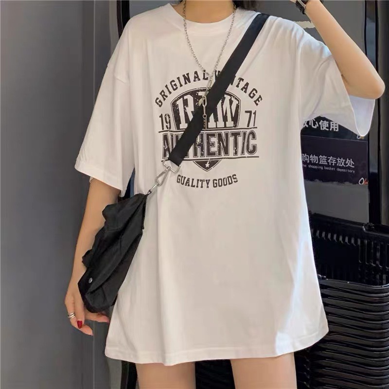 Áo thun phông tay lỡ nữ form rộng unisex AT 514