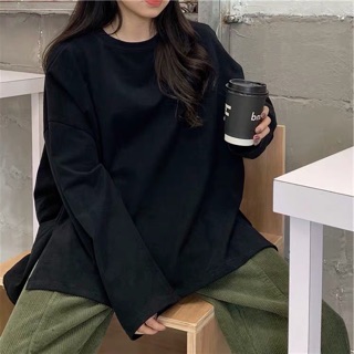 Áo thun dài tay xẻ tà
