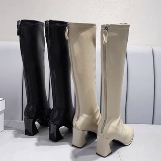 💞[HÀNG ORDER]Boot da bóng- bốt cao cổ da mềm cao 7cm