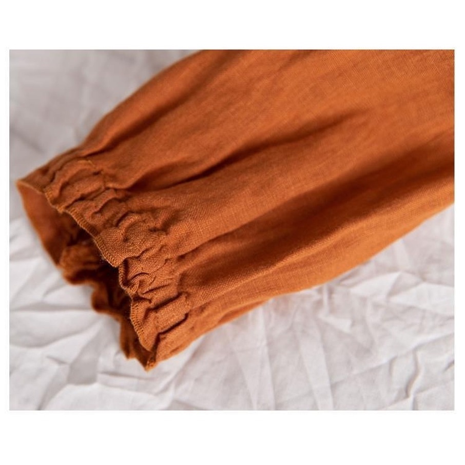 Áo Sơ Mi Vải Lanh cotton Cổ Tròn Dáng Rộng Thoáng Khí Mềm Mại Và Thoải Mái