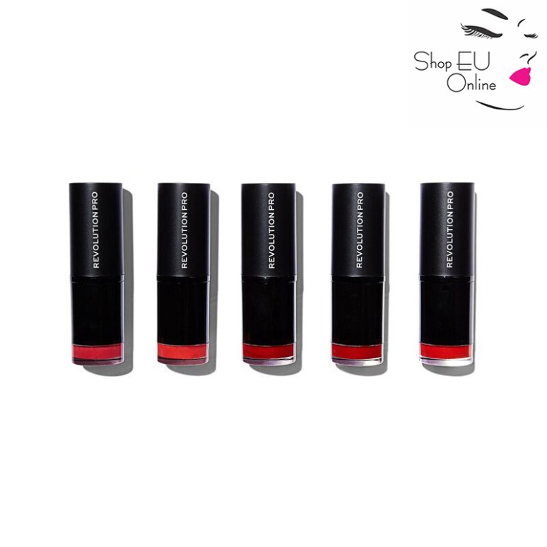 htn Son Revolution - Sétt 5 son thỏi Lipstick Collection Reds - Revolution PRO - London