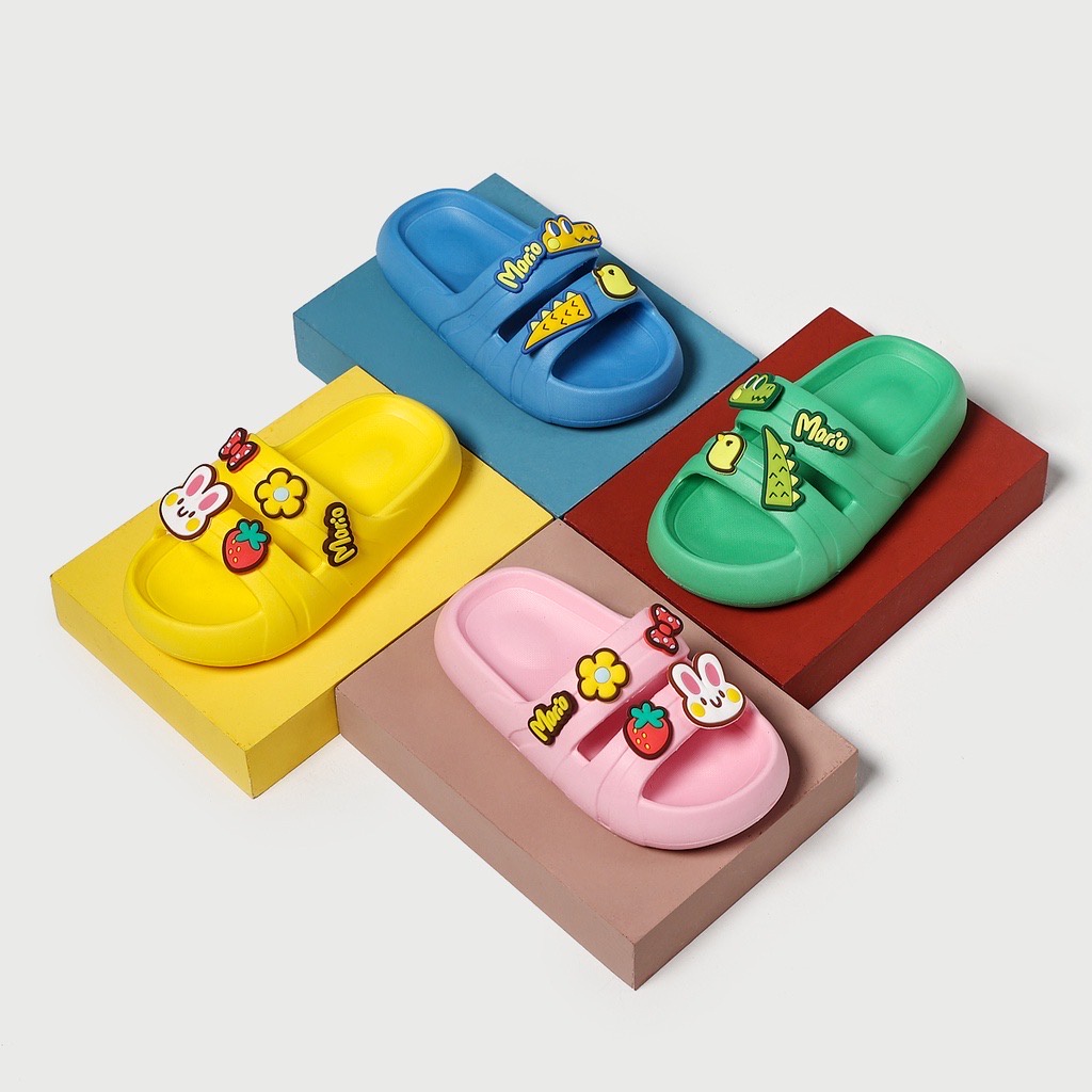 Dép cross cho bé họa tiết Mario- Happy Feet 6601 dép cross nhiều màu sắc cho bé trai bé gái HAPPY6601