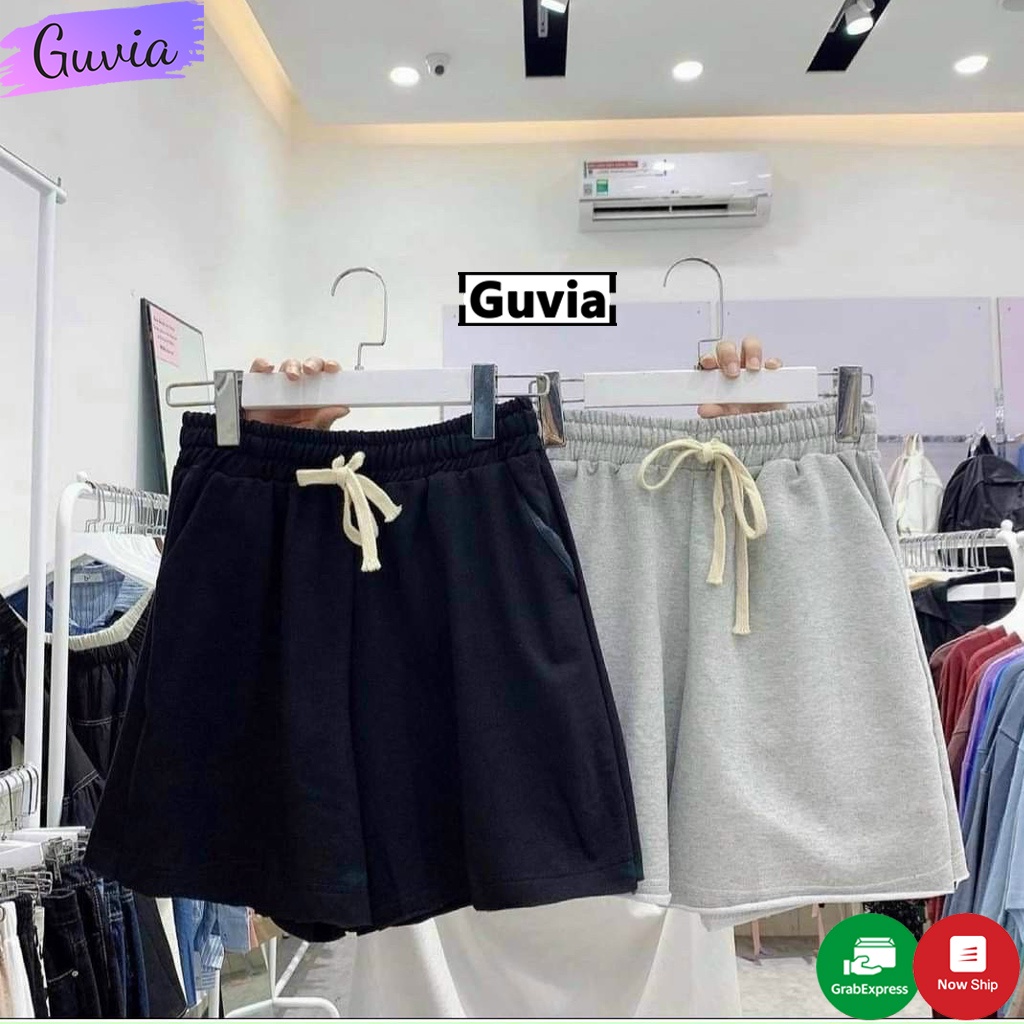 Quần short Nỉ Da Cá Unisex 💖 Quần đùi chất nỉ da cá Nam nữ đều mặc được Guvia