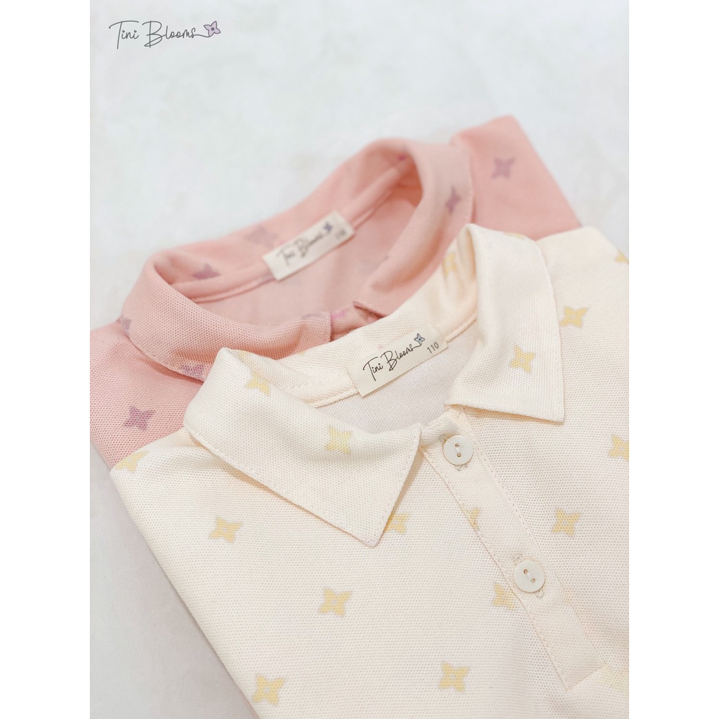 Set áo polo quần sooc mặc hè cho bé trai, bé gái Tini Blooms B03