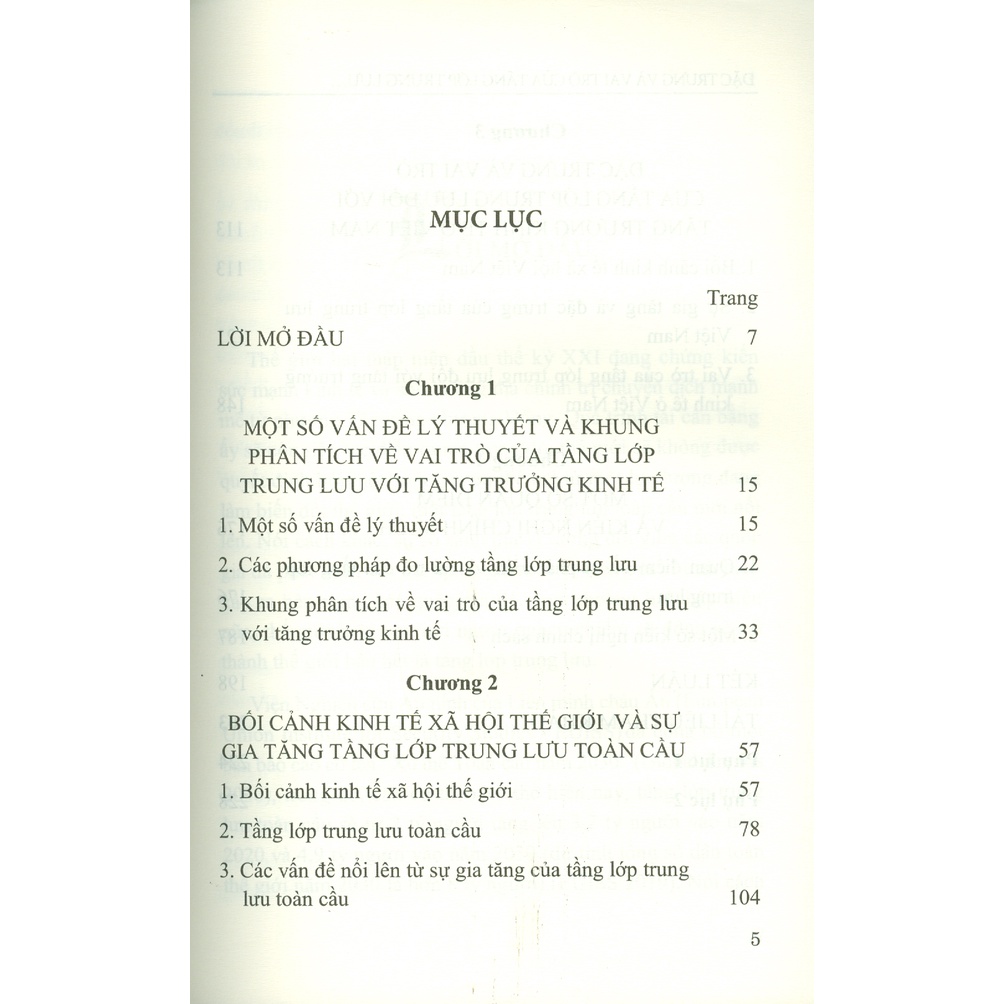 Sách - Đặc Trưng Và Vai Trò Của Tầng Lớp Trung Lưu Ở Việt Nam