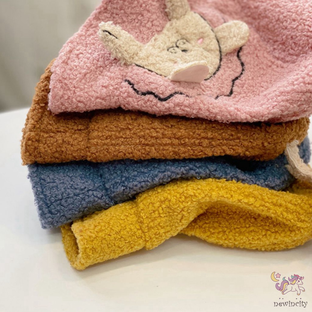 Mũ Len Lông Cừu Kiểu Hoạt Hình Phong Cách Hàn Quốc Cho Bé