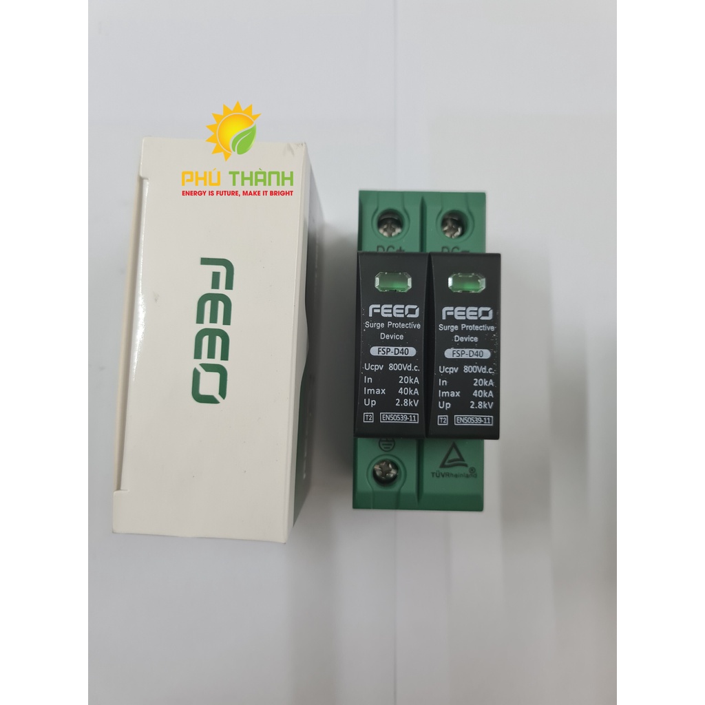 Thiết bị chống sét 2P 800V DC cho hệ thống điện năng lượng mặt trời