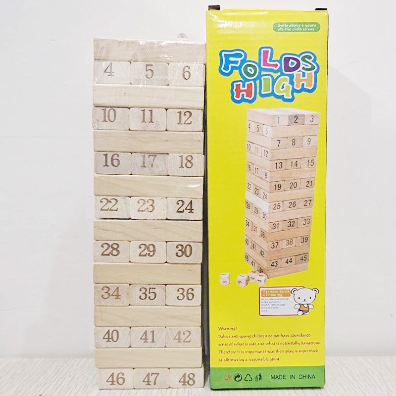Set 48 Khối Gỗ Đồ Chơi Xếp Chồng Lên Nhau Cho Bé