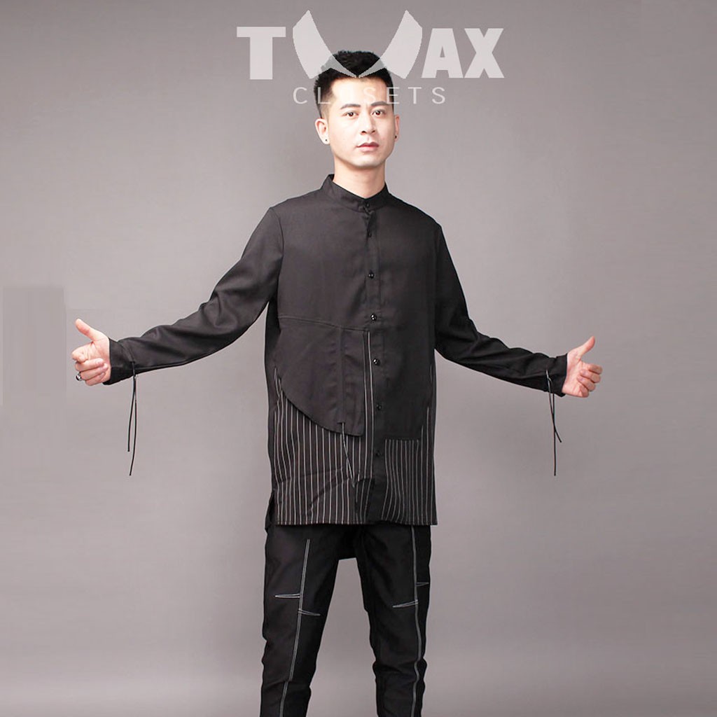 Áo sơ mi nam PHONG CÁCH ĐỘC LẠ Hàn Quốc, PHỐI KẺ cá tính, độc đáo, chất chơi dành cho nam ,mã SM1017-TMAX CLOSETS