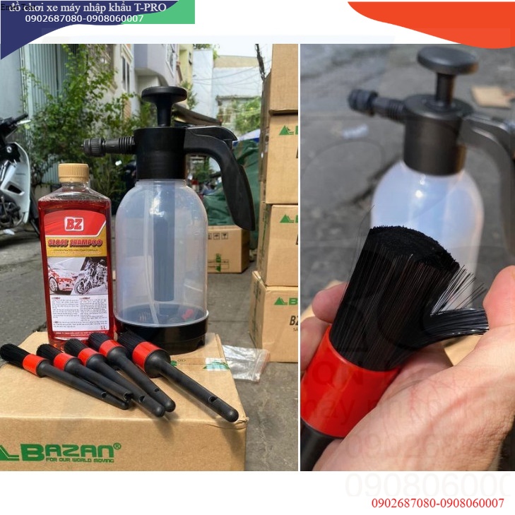 [ RỬA XE TẠI NHÀ ] BÌNH XỊT BỌT TUYẾT &amp; KHĂN 3M &amp; CỌ ÔNG CÙ &amp; XÀ BÔNG dụng_cụ_rửa_xe
