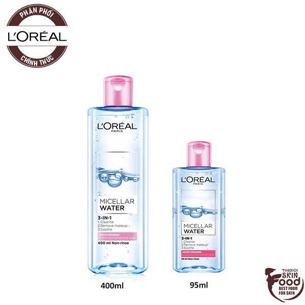 Nước Tẩy Trang Dưỡng Ẩm Cho Da Khô L'Oreal Micellar Water Moisturizing 20