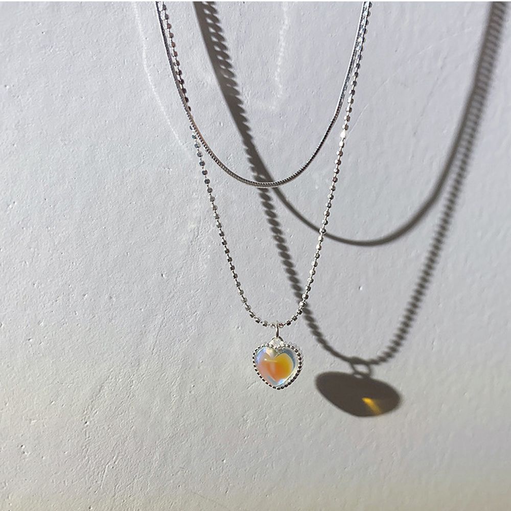 Dây chuyền choker phối màu gradient kiểu dáng cổ điển thanh lịch phong cách Hàn Quốc cho nữ