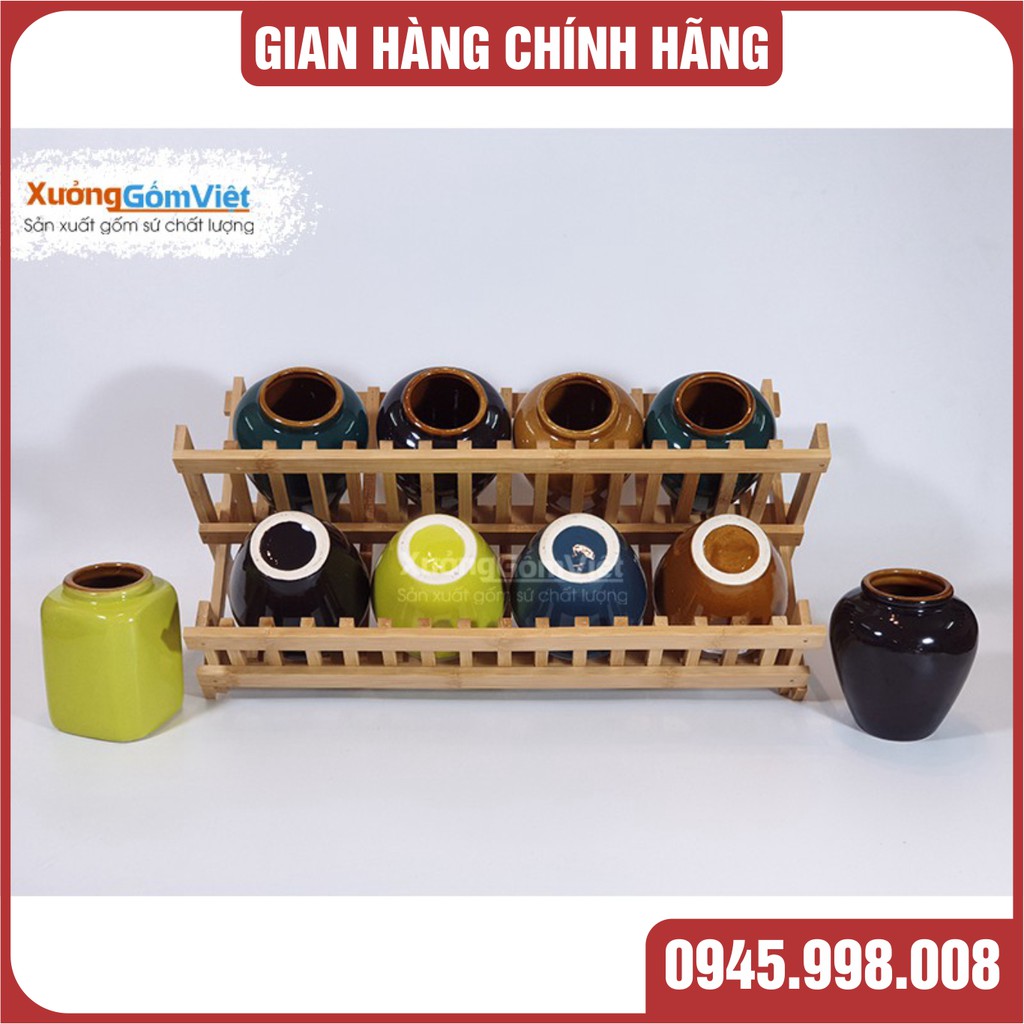 [SALE GIÁ GỐC] Lu trà sữa,lu sinh tố NHIỀU MÀU bằng gốm Bát Tràng cao cấp ,dung tích 400ml  - XƯỞNG GỐM VIỆT