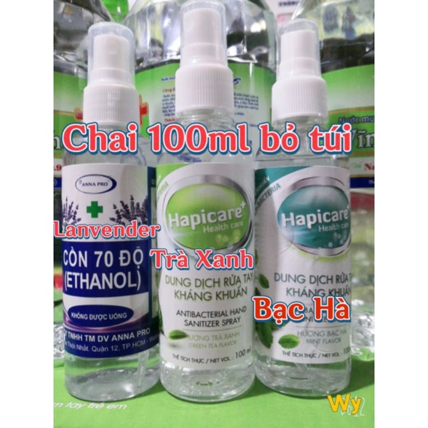 Nước Rửa Tay diệt khuẩn hapicare 100ml