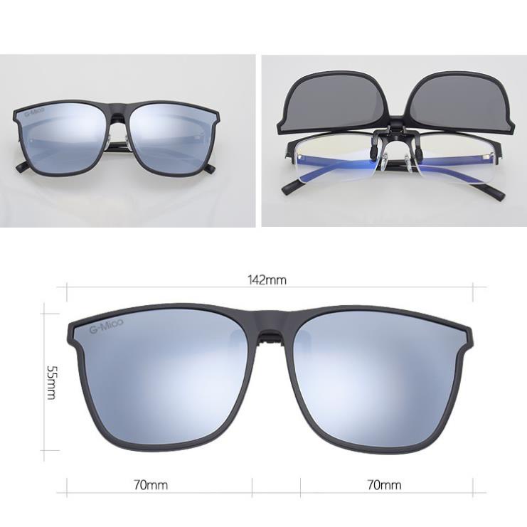 Kính râm kẹp, Kính râm cận thời trang - Phân cực Polarized, UV 400 - KM303