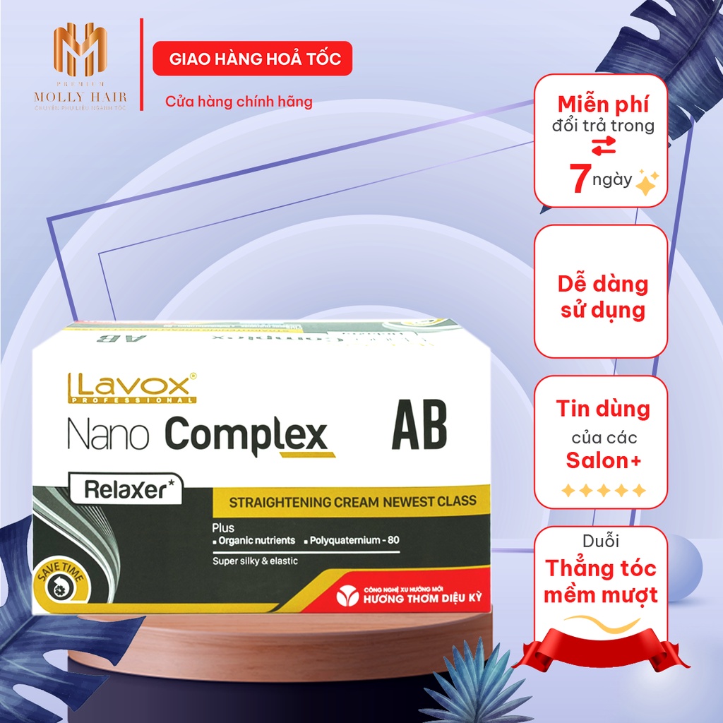 Thuốc ép tóc, thuốc duỗi tóc cao cấp MollyHair thương hiệu NanoComplex dành cho tóc khỏe, duỗi chuyên dùng tốt của salon