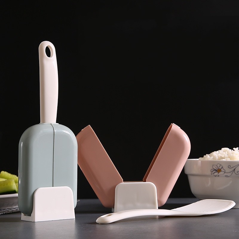 1 Muỗng Xới Cơm Di Động Không Dính Có Vỏ Tự Động Mở Và Đóng