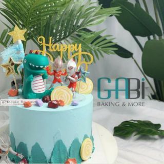 Khủng long cao su trang trí bánh