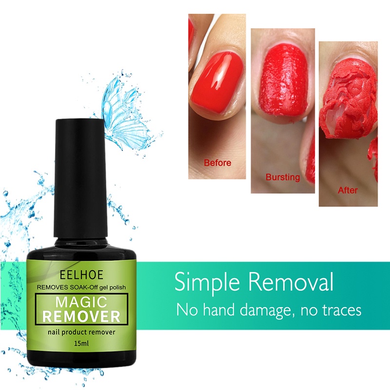 Eelhoe Nước Tẩy Móng Dạng Nổ 15Ml Nước Tẩy Sơn Móng Tay Đặc Biệt Cho Móng Okase