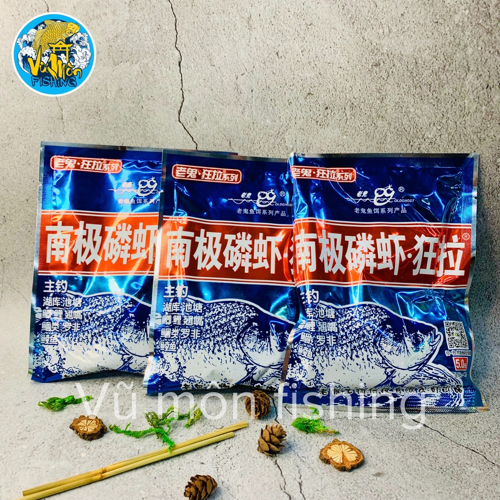 Mồi Câu Cá Diếc, Chép Lão Quỷ Xanh 100g | Thính dụ cá Old Ghost - Vũ Môn Fishing