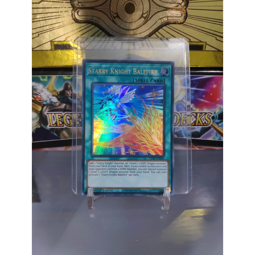 [ Dưa Hấu Yugioh ] Lá bài thẻ bài Starry Knight Balefire - Ultra Rare - Tặng bọc bài nhựa bảo quản