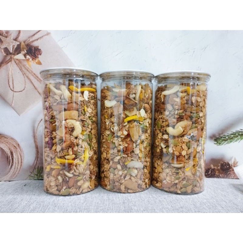 Granola Ăn Kiêng Nhiều Hạt 500g - Ngũ Cốc Ăn Kiêng Không Đường Vị Chocolate (tỉ lệ 50%yên mạch)