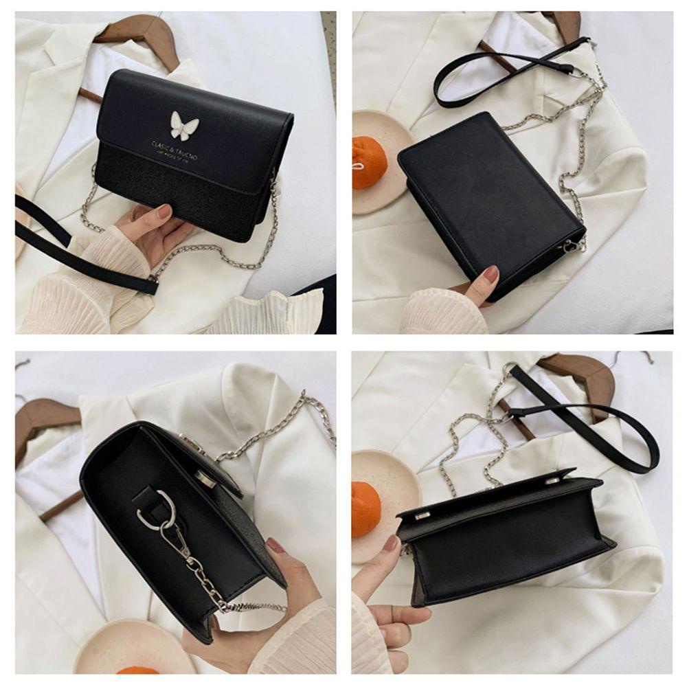 MIH Túi Xách Da PU Họa Tiết Bươm Bướm