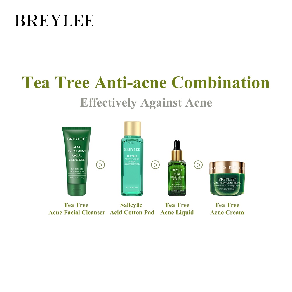 Breylee Bộ 4 Sản Phẩm Hỗ Trợ Giảm Mụn Và Làm Sạch Da Mặt