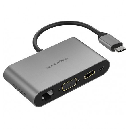 Hub macbook VGA, HDMI, USB, Type C