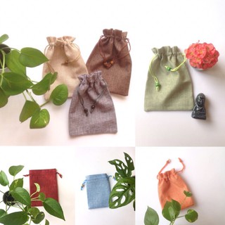 Túi vải bố sợi đay 9.5cm 13.5cm dây rút đựng trang sức, quà tặng, mỹ phẩm, làm túi thơm