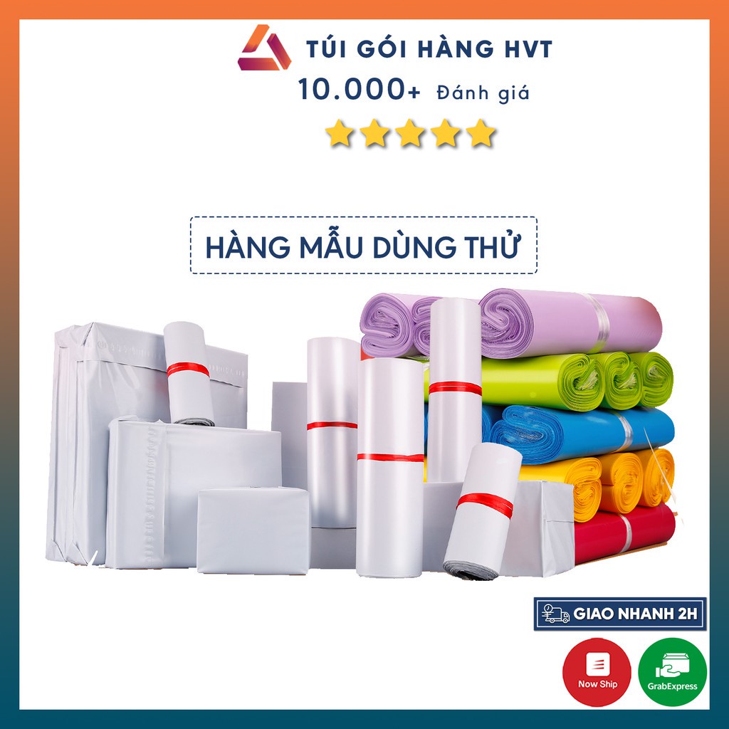 Set túi mẫu NHỰA HVT - Túi đóng hàng niêm phong tự dính, chuyển phát nhanh (5 túi)