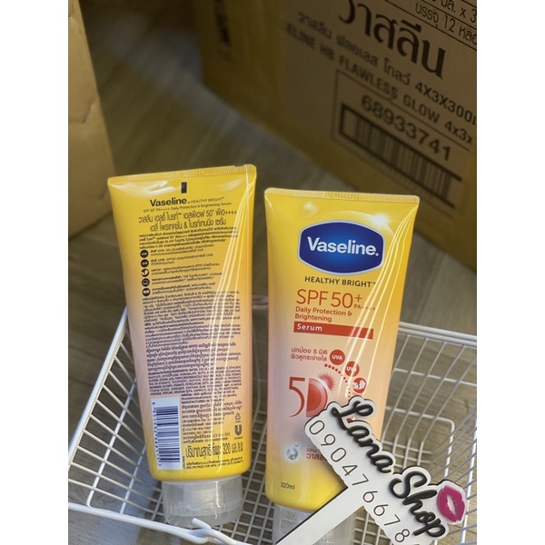 Sữa Dưỡng Thể Vaseline Healthy Bright Gluta HYA Serum 10X Thái Lan 330ml