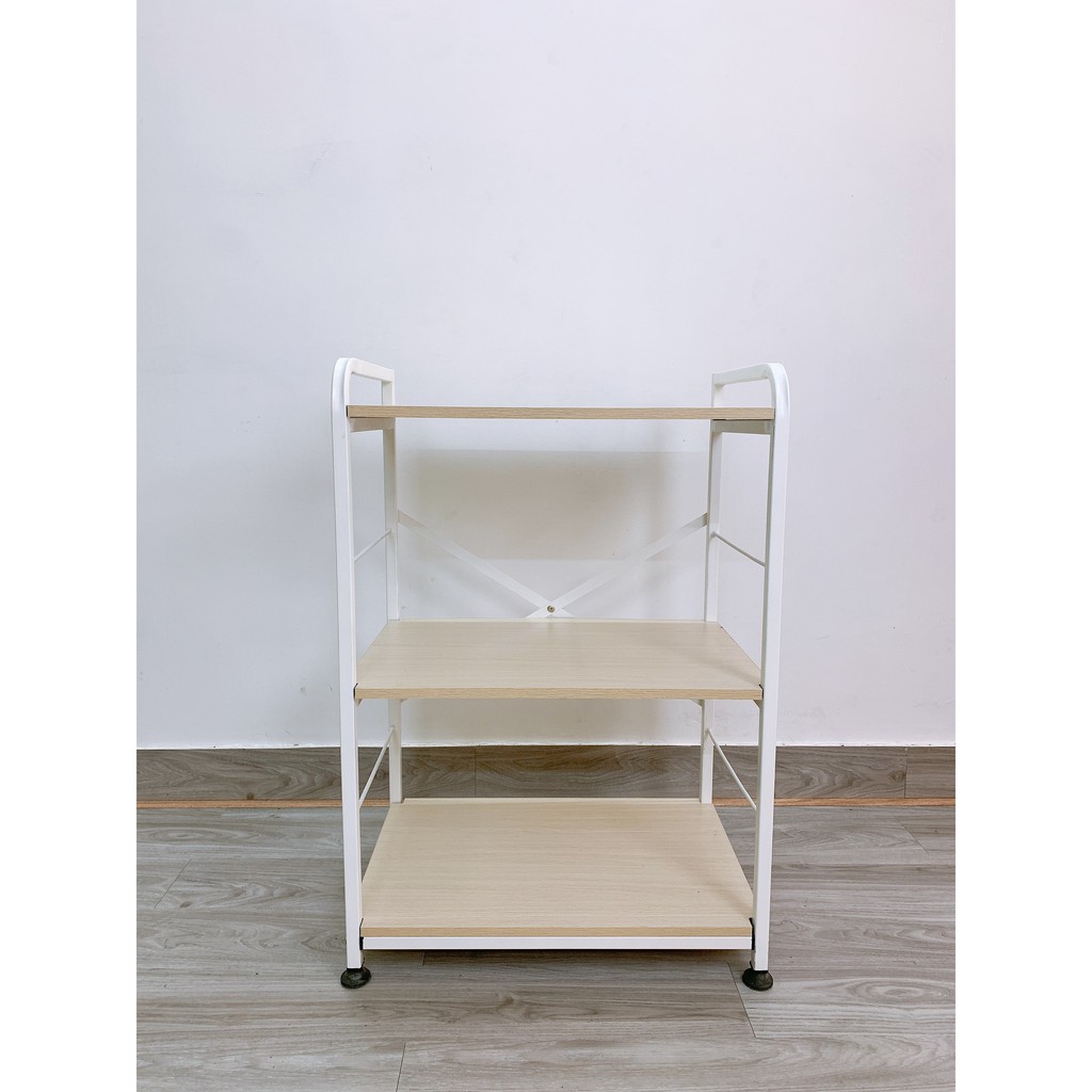 Kệ Để Lò Vi Sóng 3 Tầng KENA KN 164-3 Mặt Gỗ Kết Hợp Khung Kệ Sắt Cao Cấp | BigBuy360 - bigbuy360.vn