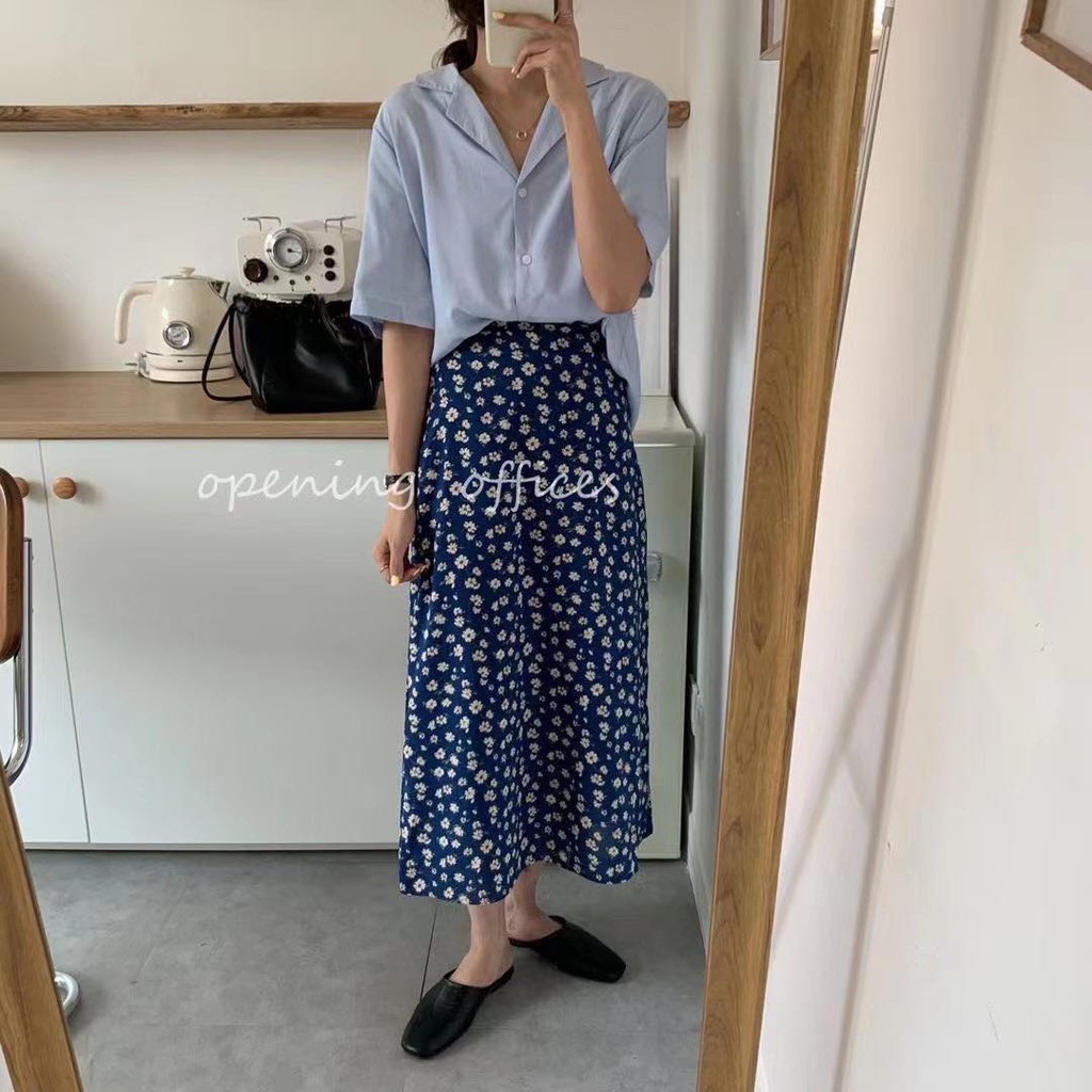 Chân váy in hoa nhí dáng dài _ CV0035 | BigBuy360 - bigbuy360.vn