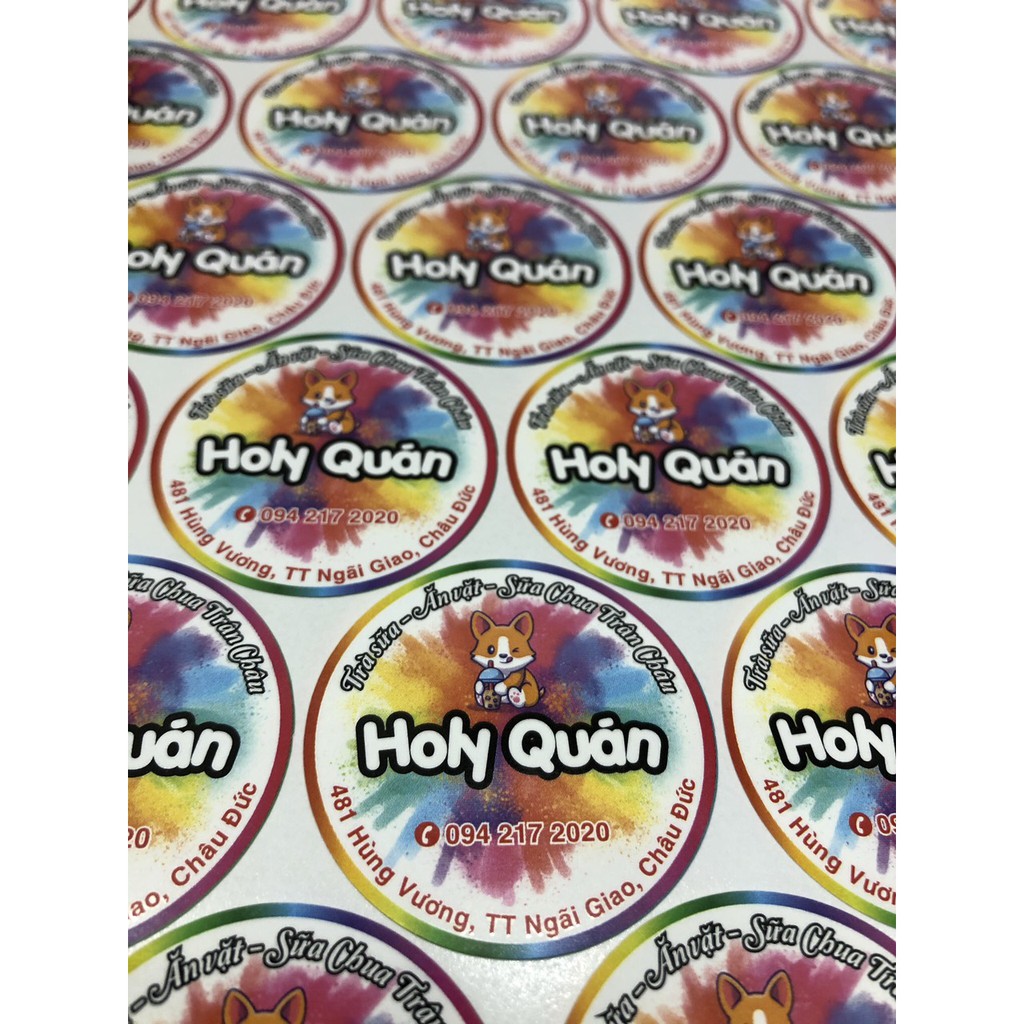 In tem nhãn decan nhựa, decan chống nước, decan nhựa sữa, sticker A3 theo yêu cầu | BigBuy360 - bigbuy360.vn