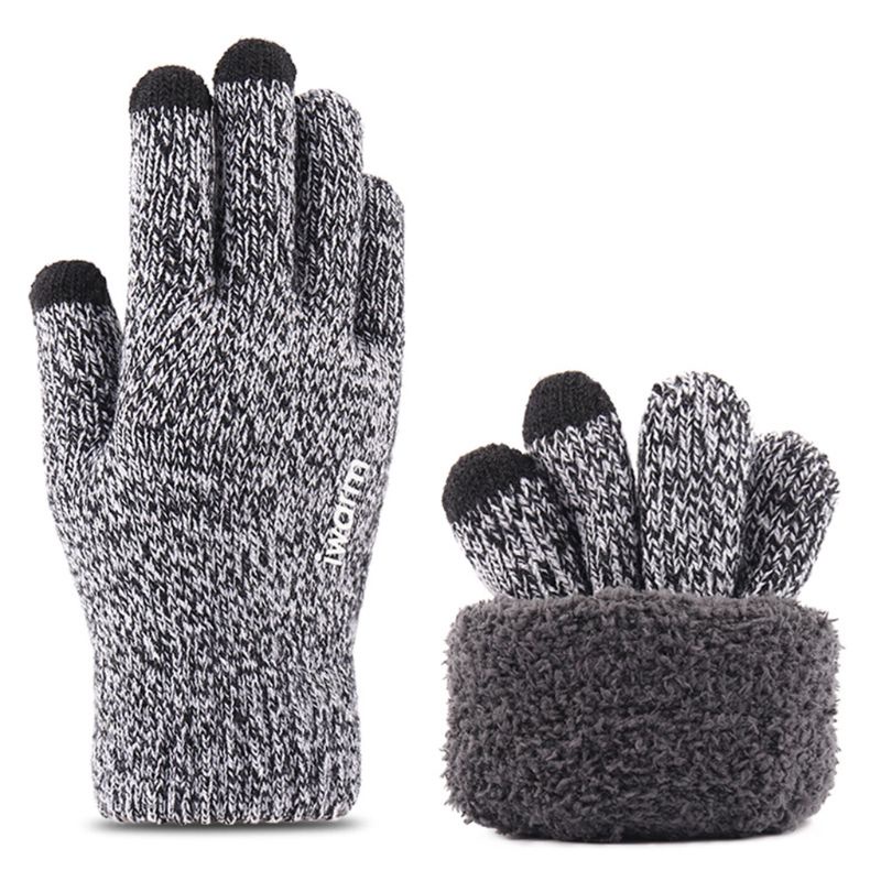 Găng Tay Trượt Tuyết Mùa Đông Hai Lớp Lót Nhiệt Cảm Ứng Cho Nam Nữ