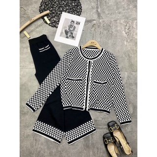 Set len Caro quần suông