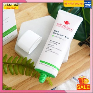 Kem chống nắng Cell Fusion C Clear Sunscreen mini màu xanh 10ml