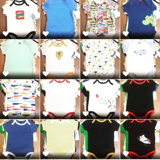 Combo 10 áo body suit bé trai size 6-9m và 9-12m