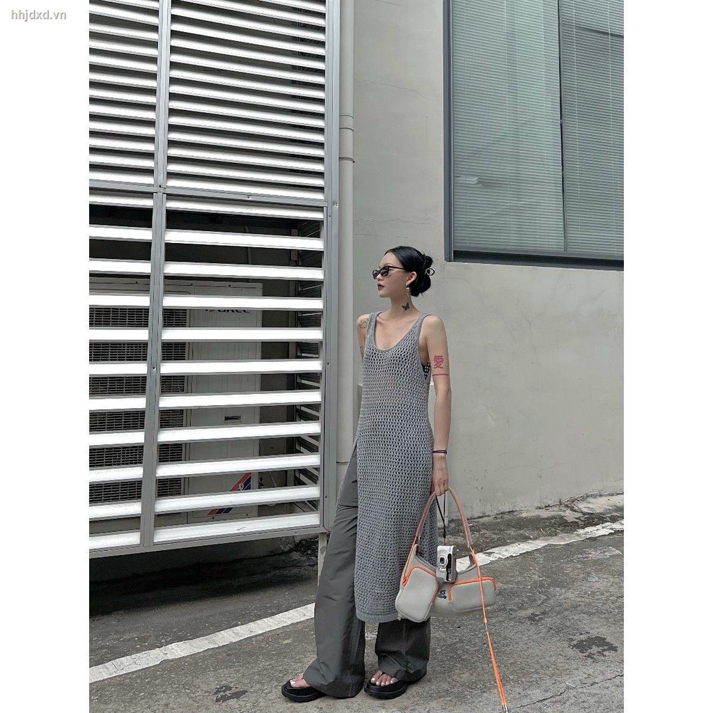 Đầm Dệt Kim Hai Dây Phong Cách Xuân Hè Hàn Quốc 2022 Cho Nữ