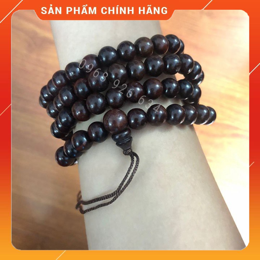 Vòng hạt gỗ trắc 108 hạt quấn tay 📌FREESHIP📌 Vòng tay gỗ trắc 8 ly phong thủy [Hot]